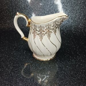 Vintage Sadler Cream and Gold Ornate Creamer.